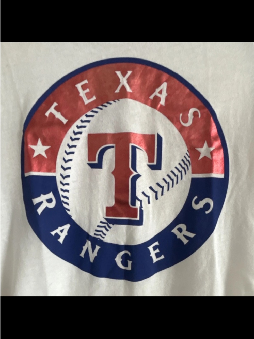 PINK 5th & Ocean Texas Rangers Raglan Tee Small MLB - Picture 5 of 9